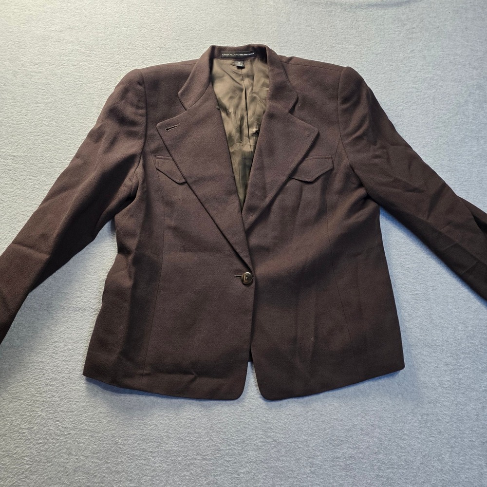 Blazer VInatge Womens 16 Brown Career Tailored Jacket Linda Allard Ellen Tracy